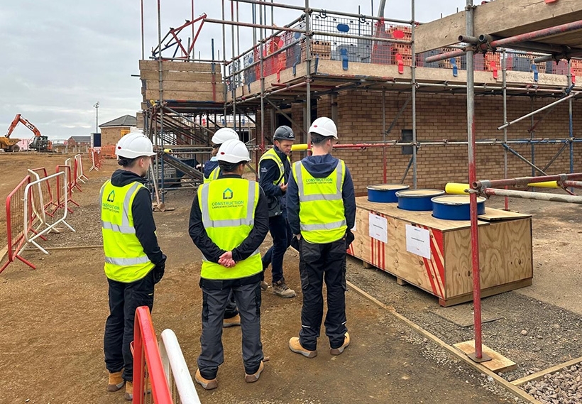 The Carpentry Academy apprentices learning on site